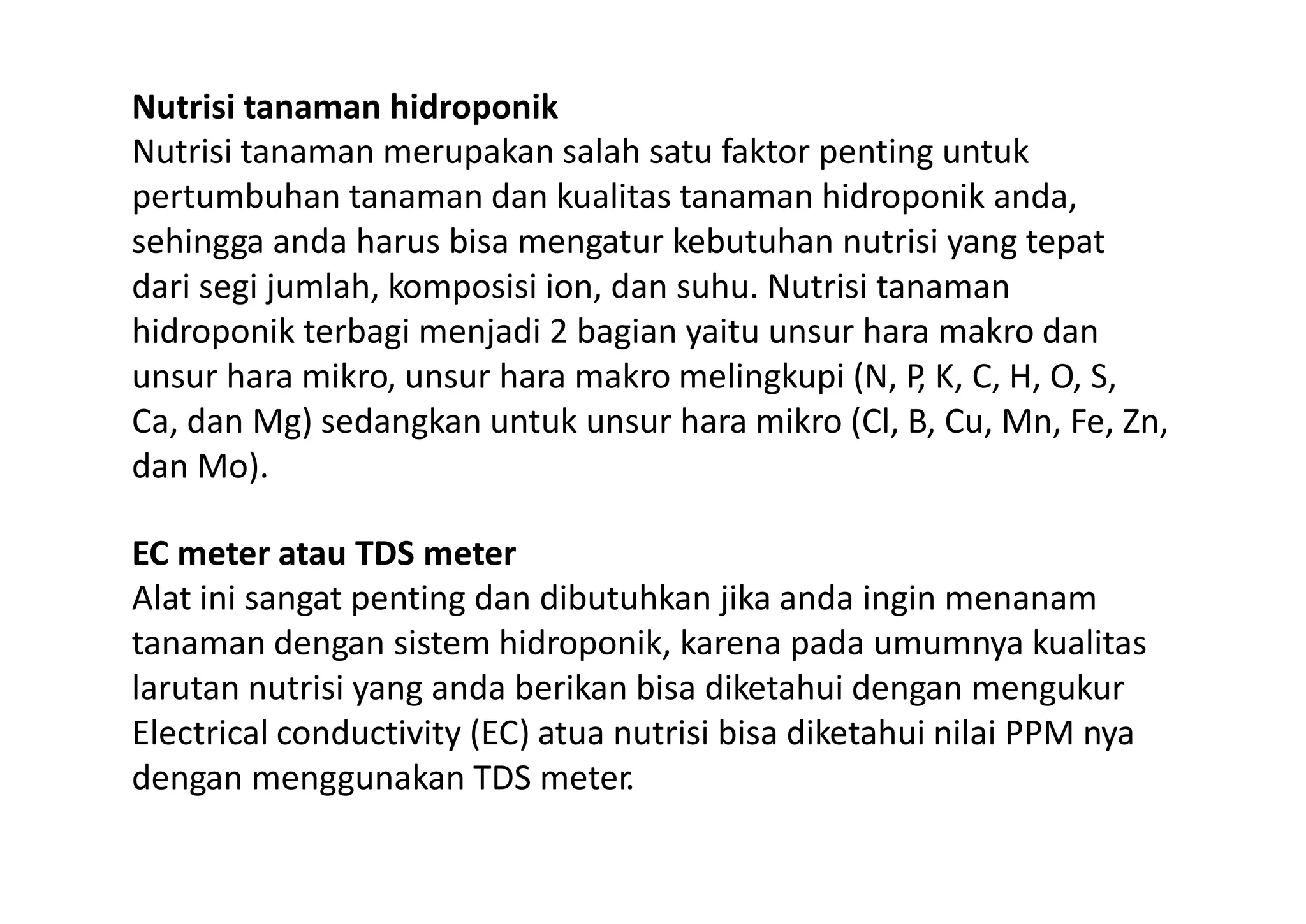 memahami dasar-dasar sistem hidroponik untuk pemula