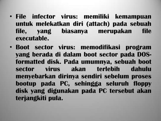 Dasar Dasar Virus Komputer Ppt