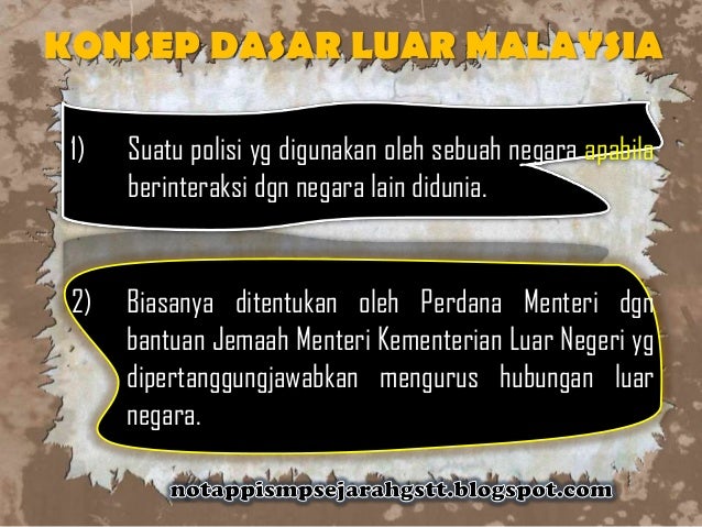 dasar luar negara tidak statik