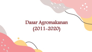 Dasar Agromakanan
(2011-2020)
 
