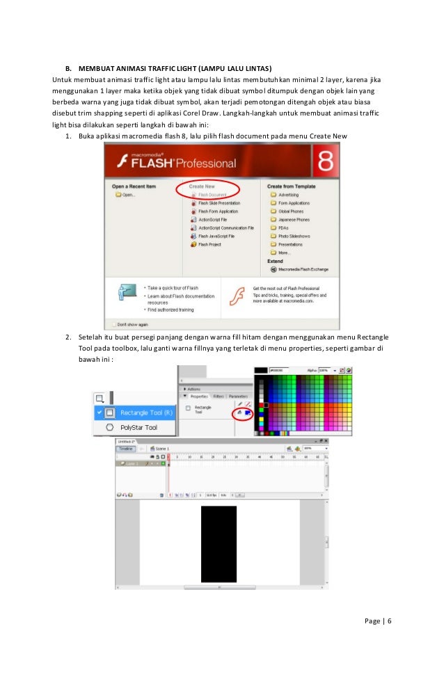  Animasi  Dasar Menggunakan Macromedia Flash  8