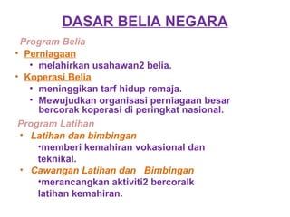 dasar pembangunan belia negara
