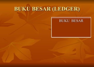 BUKU BESAR (LEDGER) Beban gaji Pendapatan Prive Modal Utang Peralatan Perlengkapan Piutang Kas BUKU  BESAR 