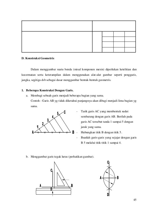 Gambar Teknik 45 Konstruksi Geometris 3