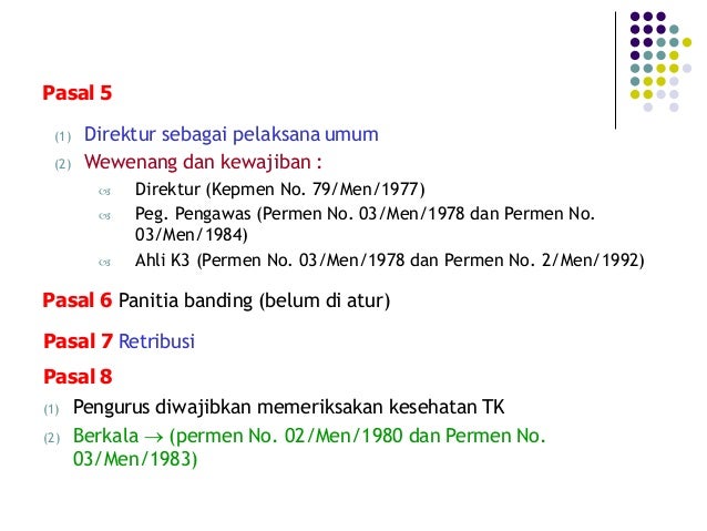 Dasar hukum keselamatan dan kesehatan kerja