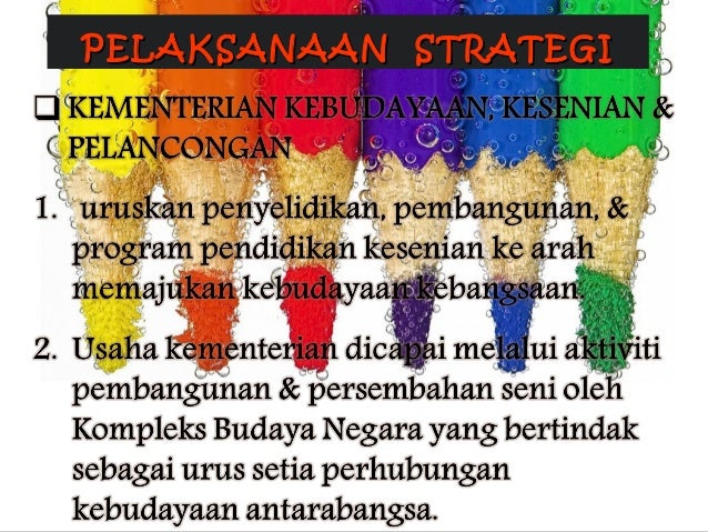 Peranan Dasar Kebudayaan Kebangsaan