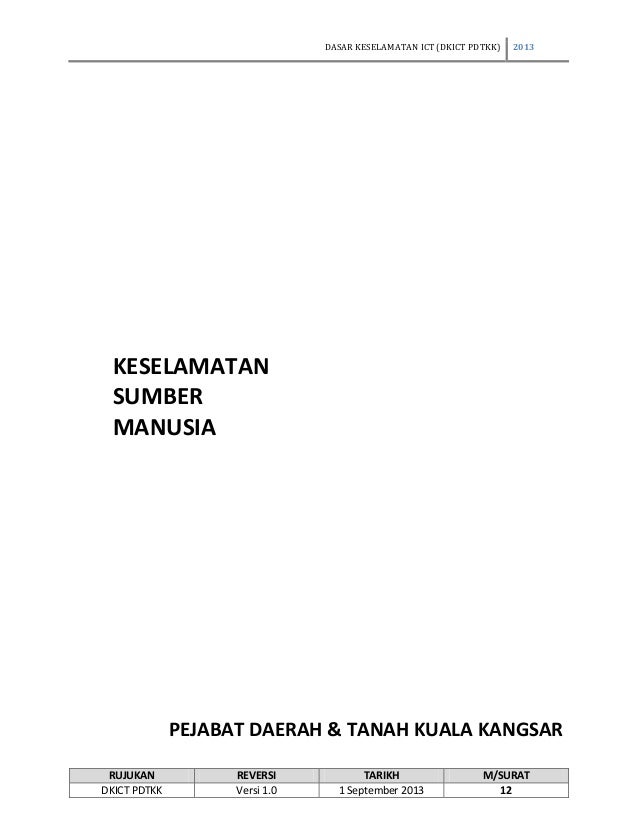Dasar Keselamatan ICT Pejabat Daerah & Tanah Kuala Kangsar