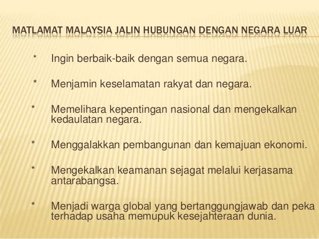 Dasar luar malaysia paly