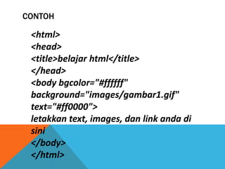 Dasar pemrograman web HTML | PDF