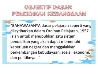 Dasar pendidikan kebangsaan