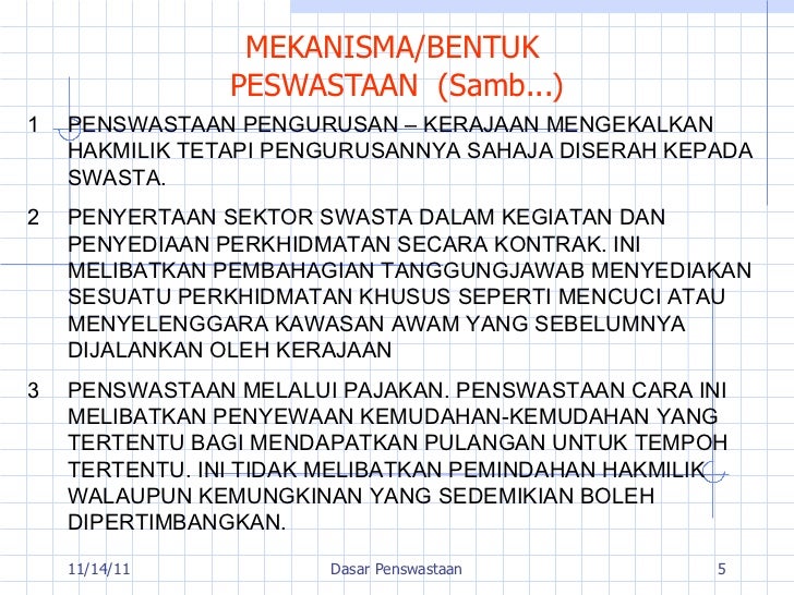 Dasar penswastaan1