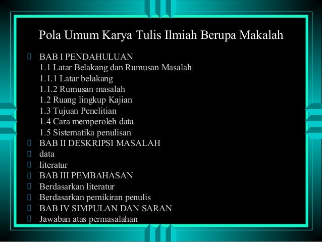 Dasar penulisan karya tulis ilmiah (dpkti)