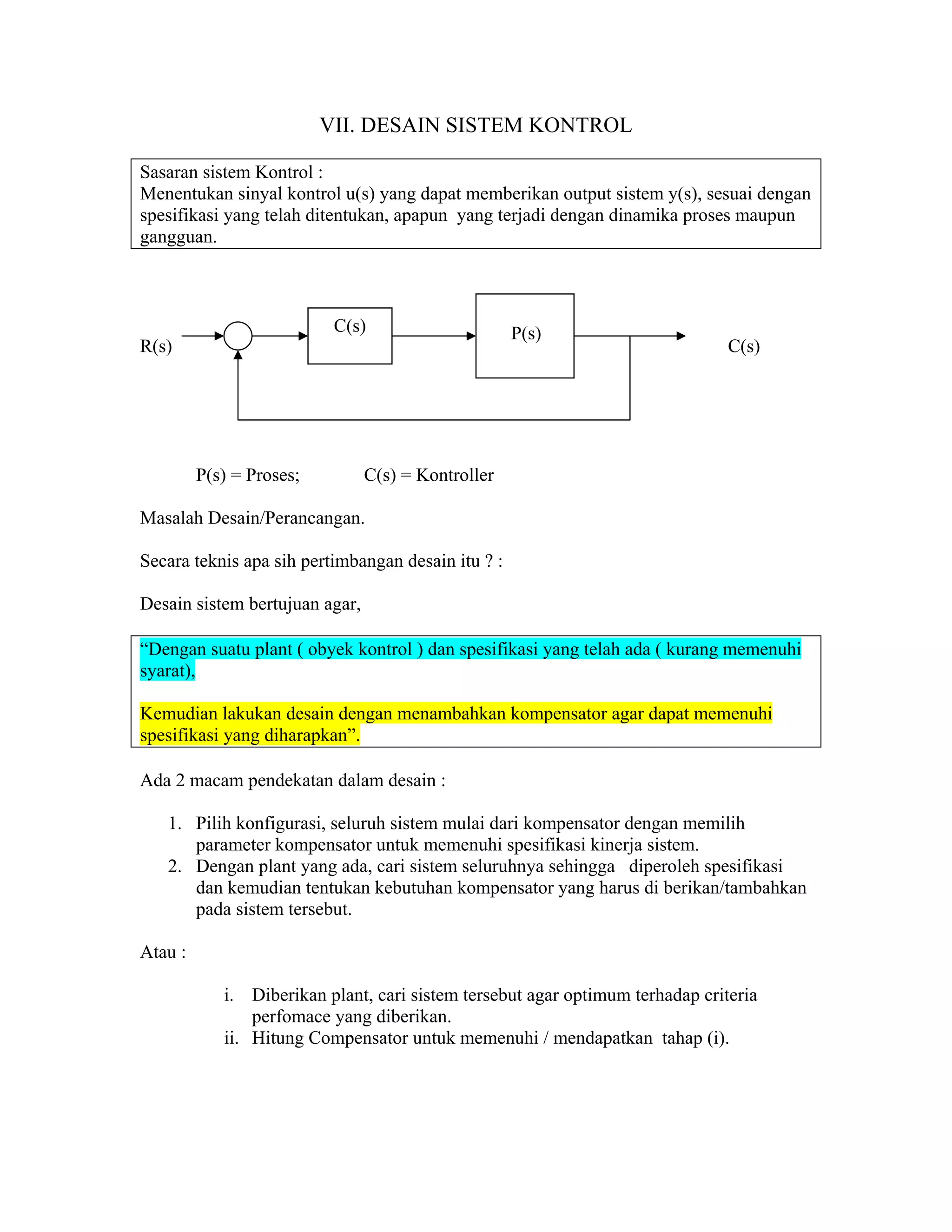 Dasar sistem kontrol | PDF