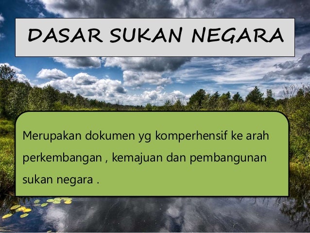 PENGAJIAN AM PENGGAL 2 (Dasar sukan negara)
