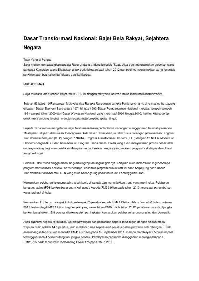 Dasar transformasi nasional