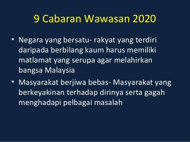 Dasar wawasan 2020 Dasar wawasan 2020