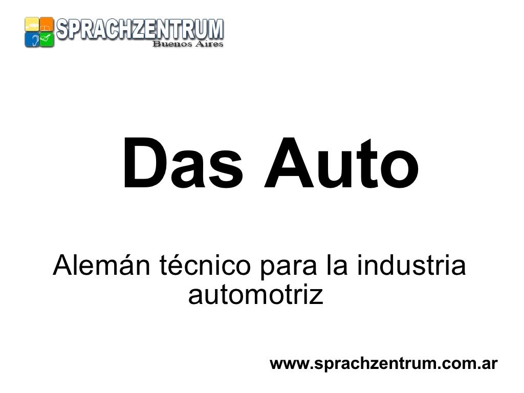 Das Auto Parts of a car in German