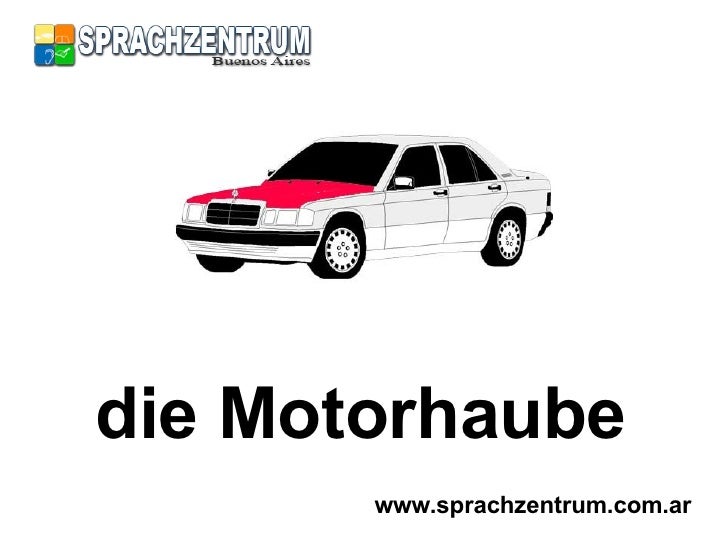 Das Auto Parts of a car in German