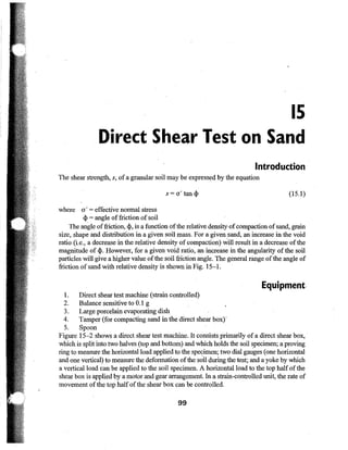 Direct Shear Test Lab Report.pdf Das b. m._,soil_mechanics_laboratory_manual,_6th_ed,_2002 | PDF