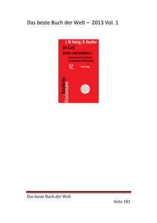 Das beste Buch der Welt – 2013 Vol. 1




Das beste Buch der Welt
                                   Seite 181
 