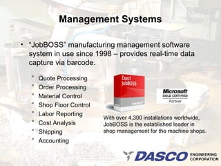 Jobboss Insert Machine Dasco Intro | PPT
