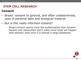 Stem Database Ethics and Stem Cells | PPTX