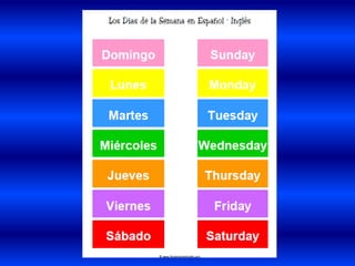 Días de la Semana-Patry-Comedor Escolar