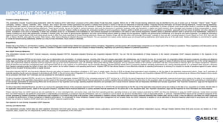 2
IMPORTANT DISCLAIMERS
Forward-Looking Statements
This presentation includes “forward-looking statements” within the meaning of the “safe harbor” provisions of the United States Private Securities Litigation Reform Act of 1995. Forward-looking statements may be identified by the use of words such as "forecast," "intend," "seek," "target,"
“anticipate,” “believe,” “expect,” “estimate,” “plan,” “outlook,” and “project” and other similar expressions that predict or indicate future events or trends or that are not statements of historical matters. Projected financial information are forward-looking statements. Forward-looking statements,
including those with respect to revenues, earnings, performance, strategies, prospects and other aspects of the business of Daseke, are based on current expectations that are subject to risks and uncertainties. A number of factors could cause actual results or outcomes to differ materially
from those indicated by such forward-looking statements. These factors include, but are not limited to, general economic risks (such as downturns in customers’ business cycles and disruptions in capital and credit markets), driver shortages and increases in driver compensation or owner-
operator contracted rates, loss of senior management or key operating personnel, Daseke’s ability to recognize the anticipated benefits of recent acquisitions, Daseke’s ability to identify and execute future acquisitions successfully, seasonality and the impact of weather and other catastrophic
events, fluctuations in the price or availability of diesel fuel, increased prices for, or decreases in the availability of, new revenue equipment and decreases in the value of used revenue equipment, Daseke’s ability to generate sufficient cash to service all of its indebtedness, restrictions in
Daseke’s existing and future debt agreements, increases in interest rates, the impact of governmental regulations and other governmental actions related to Daseke and its operations, litigation and governmental proceedings, and insurance and claims expenses. For additional information
regarding known material factors that could cause actual results to differ from those expressed in forward-looking statements, please see Daseke’s filings with the Securities and Exchange Commission, available at www.sec.gov, including Daseke’s Current Report on Form 10-K, filed with the
SEC on March 16,2018, particularly the section “Risk Factors—Risk Factors Relating to Daseke’s Business and Industry. You are cautioned not to place undue reliance upon any forward-looking statements, which speak only as of the date made. Daseke undertakes no commitment to update
or revise the forward-looking statements, whether as a result of new information, future events or otherwise.
Acquisitions
Daseke has a long history of, and intends to continue, acquiring strategic and complementary flatbed and specialized trucking companies. Negotiations and discussions with potential target companies are an integral part of the Company’s operations. These negotiations and discussions can be
in varying stages from infancy to very mature. Therefore, investors in Daseke’s stock should assume the Company is always evaluating, negotiating and performing diligence on potential acquisitions.
Non-GAAP Financial Measures
This presentation includes non-GAAP financial measures, including Adjusted EBITDA, Acquisition-Adjusted Revenue and Acquisition-Adjusted EBITDA. You can find the reconciliations of these measures to the nearest comparable GAAP measure elsewhere in the Appendix of this
presentation.
Daseke defines Adjusted EBITDA as net income (loss) plus (i) depreciation and amortization, (ii) interest expense, including other fees and charges associated with indebtedness, net of interest income, (iii) income taxes, (iv) acquisition-related transaction expenses (including due diligence
costs, legal, accounting and other advisory fees and costs, retention and severance payments and financing fees and expenses), (v) stock-based compensation expense, (vi) non-cash impairments, (vii) losses (gains) on sales of defective revenue equipment out of the normal replacement
cycle, (viii) impairments related to defective revenue equipment sold out of the normal replacement cycle, (ix) withdrawn initial public offering-related expenses, and (x) expenses related to the business combination that was consummated in February 2017 and related transactions. Daseke’s
board of directors and executive management team use Adjusted EBITDA as a key measure of its performance and for business planning. Adjusted EBITDA assists them in comparing Daseke’s operating performance over various reporting periods on a consistent basis because it removes
from Daseke’s operating results the impact of items that, in their opinion, do not reflect Daseke’s core operating performance. Adjusted EBITDA also allows Daseke to more effectively evaluate its operating performance by allowing it to compare its results of operations against its peers without
regard to its or its peers’ financing method or capital structure.
Acquisition-Adjusted EBITDA and Acquisition-Adjusted Revenue give effect to Daseke’s acquisitions completed in 2017 and, in certain cases, thus far in 2018 as though those acquisitions were completed on the first date of the applicable measurement period. These ‘‘as if’’ estimates of
potential operating results were not prepared in accordance with GAAP or the pro forma rules of Regulation S-X promulgated by the SEC. The presentation of Acquisition-Adjusted Revenue and Acquisition-Adjusted EBITDA should not be construed as an inference that Daseke’s future results
will be consistent with these ‘‘as if’’ estimates and are presented for informational purposes only.
To derive Acquisition-Adjusted EBITDA, we add to our Adjusted EBITDA (i) the aggregate Adjusted EBITDA of the companies acquired in 2017 and thus far in 2018 for the period beginning on the first day of the applicable measurement period and ending on the date of our acquisition (or if
earlier, the last date of the applicable measurement period), based on the acquired company’s unaudited internal financial statements or publicly available financial statements for the period prior to the acquisition date, (ii) charges and expenses attributable to the undertaking or implementation
of cost savings, optimization or restructuring efforts and (iii) the amount of any expected cost savings, operating expense reductions and synergies (net of actual amounts realized) that are reasonably identifiable and factually supportable. See “Important Disclaimers” page and the Appendix for
more information and reconciliations.
To derive Acquisition-Adjusted Revenue, we add to our revenue the aggregate revenue of the companies acquired in 2017 and thus far in 2018 for the period beginning on the first day of the applicable measurement period and ending on the date of our acquisition (or if earlier, the last date of
the applicable measurement period), based on the acquired company’s unaudited internal financial statements or publicly available financial statements for the period prior to the acquisition date. See “Important Disclaimers” page and the Appendix for more information and reconciliations.
Please note that these non-GAAP measures are not substitutes for, or more meaningful than, net income (loss), cash flows from operating activities, operating income or any other measure prescribed by GAAP, and there are limitations to using non-GAAP measures. Certain items excluded
from non-GAAP measures are significant components in understanding and assessing a company’s financial performance, such as a company’s cost of capital, tax structure and the historic costs of depreciable assets. In particular, Adjusted EBITDA should not be considered measures of the
income generated by Daseke’s business or discretionary cash available to it to invest in the growth of its business. Other companies in Daseke’s industry may define these non-GAAP measures differently than Daseke does, and as a result, it may be difficult to use these non-GAAP measures
to compare the performance of those companies to Daseke’s performance. To compensate for these limitations, Daseke’s board and management do not consider these non-GAAP measures in isolation or as an alternative to financial measures determined in accordance with GAAP and
instead rely primarily on Daseke’s GAAP results and use non-GAAP measures supplementally.
See Appendix for most directly comparable GAAP measures.
Industry and Market Data
This presentation includes market data and other statistical information from third party sources, including independent industry publications, government publications and other published independent sources. Although Daseke believes these third party sources are reliable as of their
respective dates, Daseke has not independently verified the accuracy or completeness of this information.
 