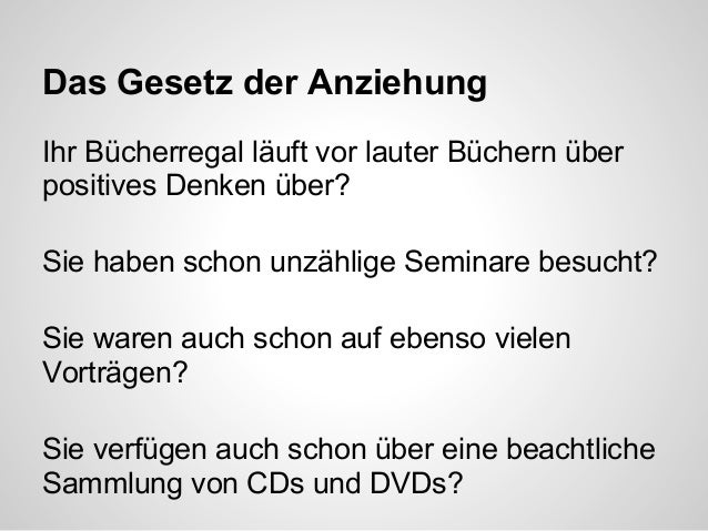 Partnersuche das gesetz der anziehung