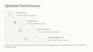 Dashboard Design Tips for Power BI Beginners | PPTX