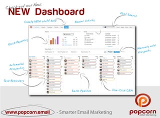 Dashboard - All New popcorn Email Marketing