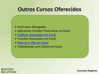 Excel para Negócios
Alguns de Nossos Clientes
 