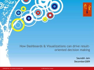 How Dashboards & Visualizations can drive resultoriented decision making
Saurabh Jain
December2009
CONFIDENTIAL: For limited circulation only

© 2009 MindTree Limited
© 2008 MindTree Li

 