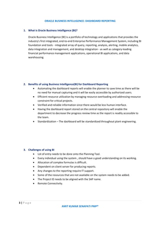 Dashboard reporting | PDF