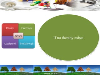 Priority Fast Track
Accelerated Breakthrough
Review
If no therapy exists
 