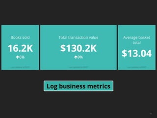 17
Log business metrics
 
