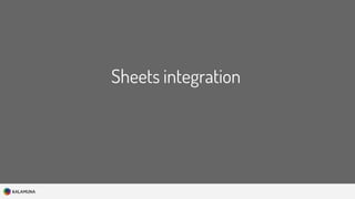 Sheets integration
 