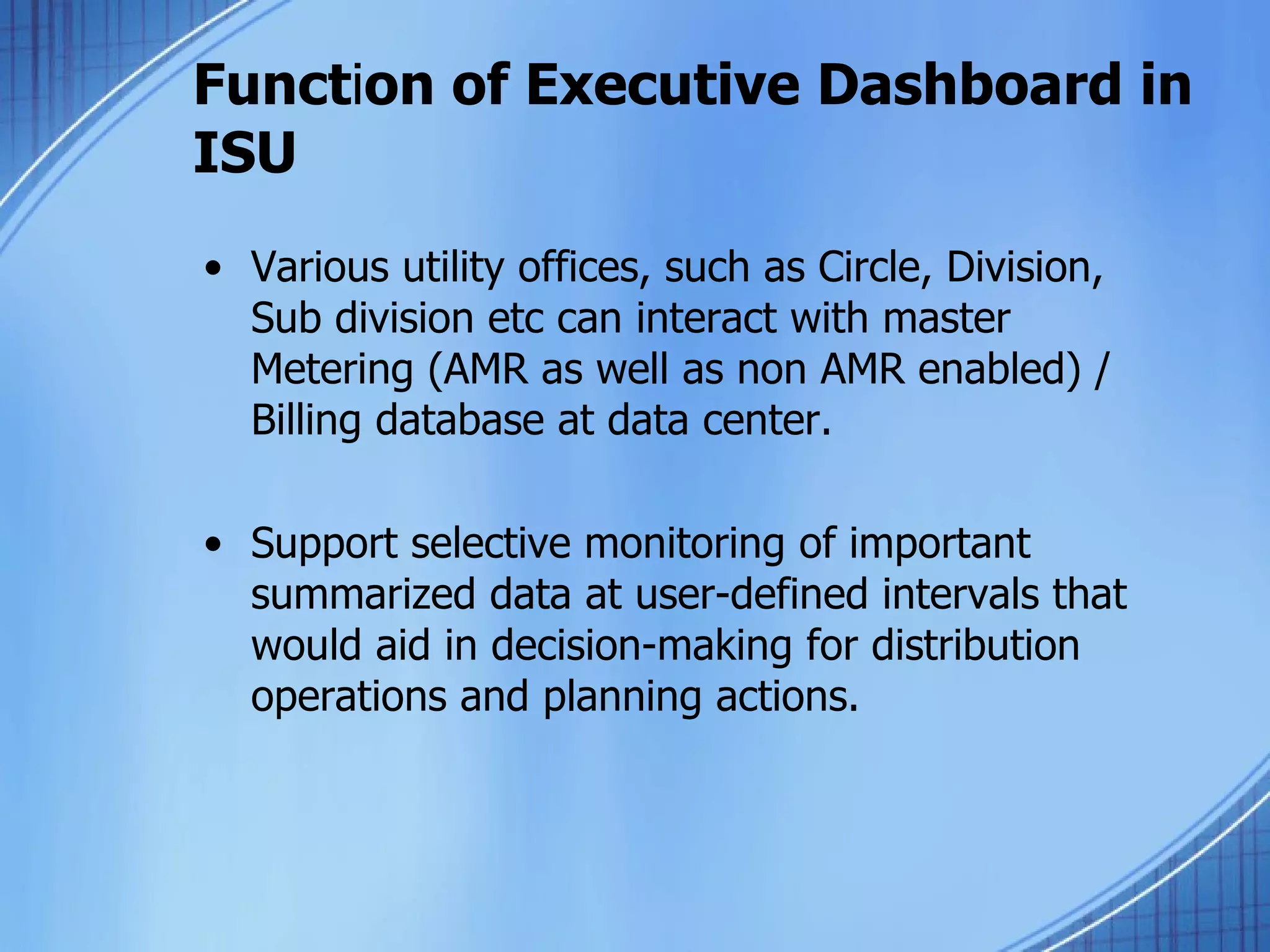 Dashboards In ISU PPT