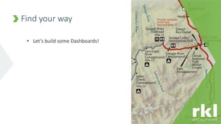• Let’s build some Dashboards!
Find your way
 