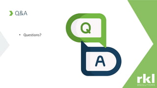 • Questions?
Q&A
 