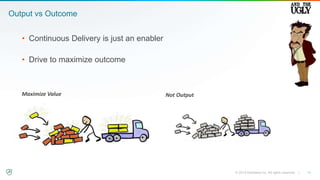 Take-Aways
1. Continuous Delivery to accelerate your business.
2. Engineering Prerequisites
• High-performance Code, full ...