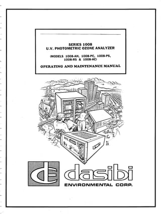 Dasibi 1008 Ozone Monitor Manual