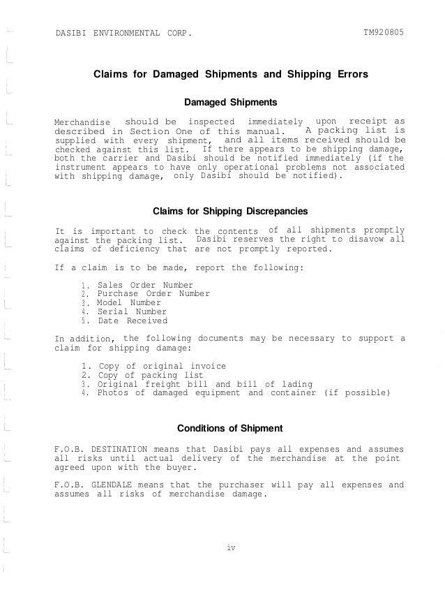 Dasibi 1008 Ozone Monitor Manual