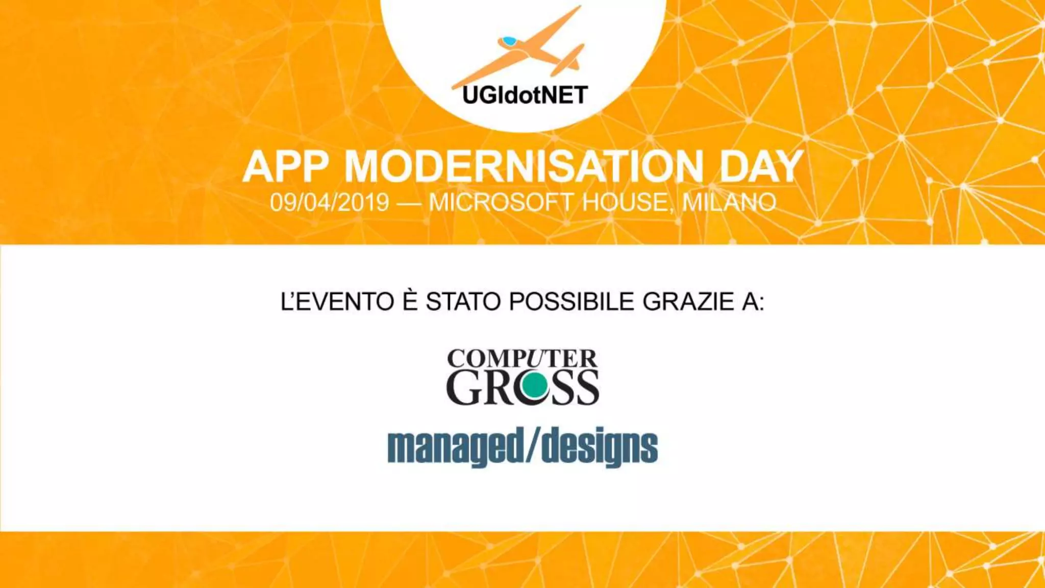 #UGIDOTNET
APP MODERNISATION DAY 2019
#APPMODERNISATION
 