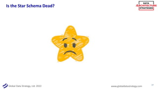 Global Data Strategy, Ltd. 2022 www.globaldatastrategy.com
Is the Star Schema Dead?
17
 