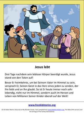 Gleichnisse von Jesus
Wenn Jesus zu den Menschenmengen sprach, erklärte er
tiefgehende Wahrheiten oft mit Hilfe von Gleich nissen –
Geschichten über alltägliche Ereignisse, Umstände und Dinge, in
die sich seine Zuhörer leicht hinein versetzen konnten. Die Zeiten
haben sich geändert, aber die zeitlosen Wahr heiten der
Gleichnisse von Jesus sind heute noch genauso relevant wie vor
2000 Jahren. Wie für die Leute, die sie zum ersten Mal hörten.
 