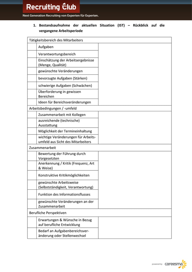 Das Mitarbeitergespräch - Die Checkliste