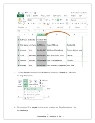 Modifying Rows and Columns | DOCX