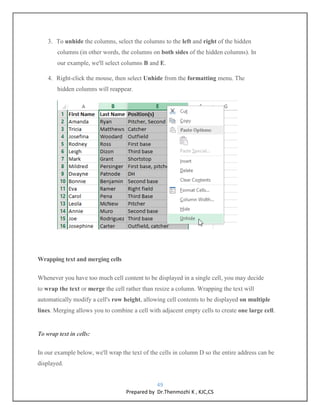 Modifying Rows and Columns | DOCX