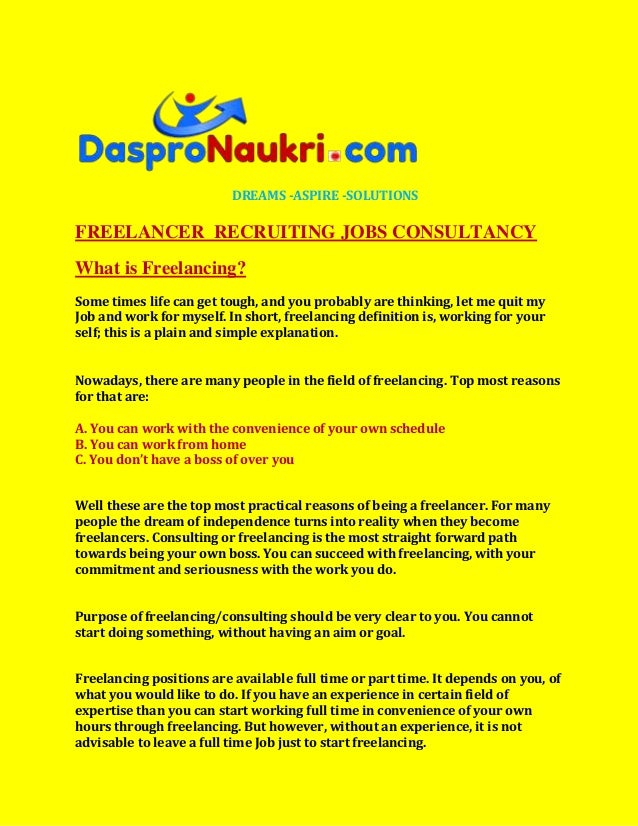 daspronaukri com freelance business oppertunity freelance consulting jobs